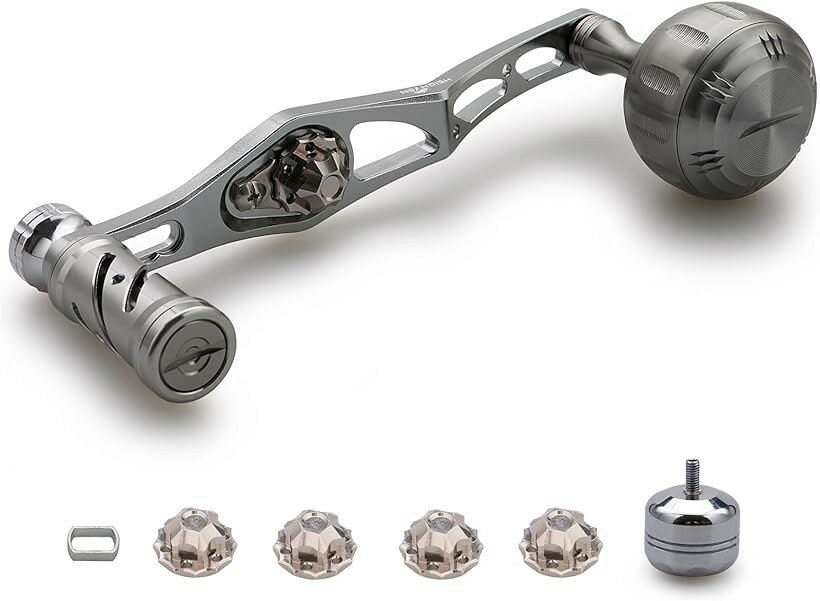 Boat Fishing - 改良型 70/45mm リール ハンドル シマノ SHIMANO ダイワ DAIWA アブ Abu ベイトリール 通用 V2.0 ガンメタル 129 (ガンメタル)