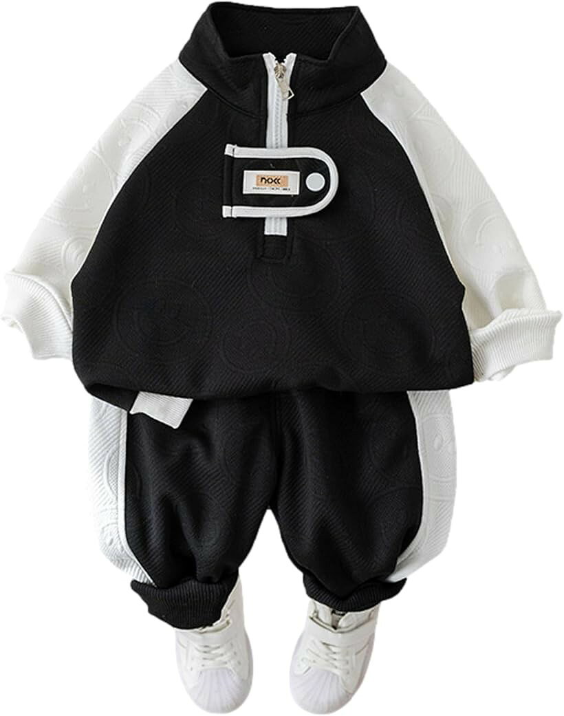 运动服 - キッズ ジャージ 上下 ジュニア スウェット パンツ 子供 服 男の子 女の子 シンプル トレーニング ウェア スポーツ 上下セット 子供服 トレーニングウェア セットアップ (ブラック, 110)