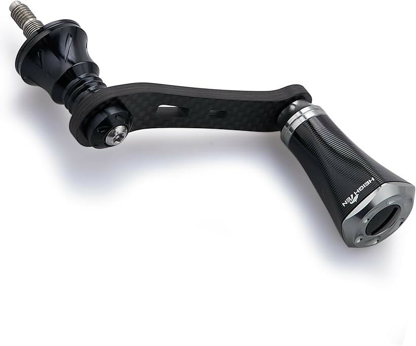 リール ハンドル 20mm ノブ 搭載 シマノ ダイワ スピニングリール 通用ライトゲーム 渓流釣りTornado Series ブラック＆ガンメタ 696 (ブラック＆ガンメタ)