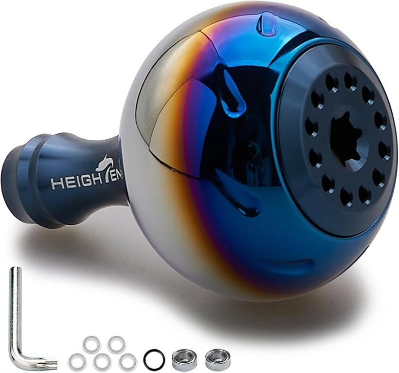 Boat Fishing - 30mm リール ハンドル ノブ 14.5g シマノ ダイワ 通用 Shimano Type Daiwa S用 Aurora Series ダークブルー 982 (ダークブルー)