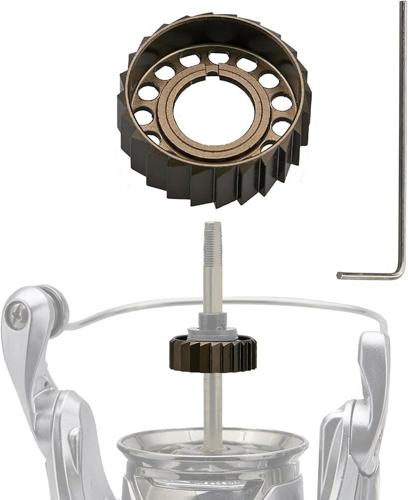ドラグ音出し ラチェット シマノ Shimano スピニングリール 専用 ジュラルミン合金製 高強度 ステラ / ツインパワー XD ヴァンキッシュ エクスセンス ストラディック ヴァンフォード セフィア (ジュラルミン合金, One)