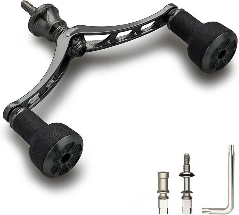 98mm リール ハンドル シマノ SHIMANO ダイワ DAIWA 通用 スピニングリール TPE Series (ダークグレー(22STELLA/23AIRI)