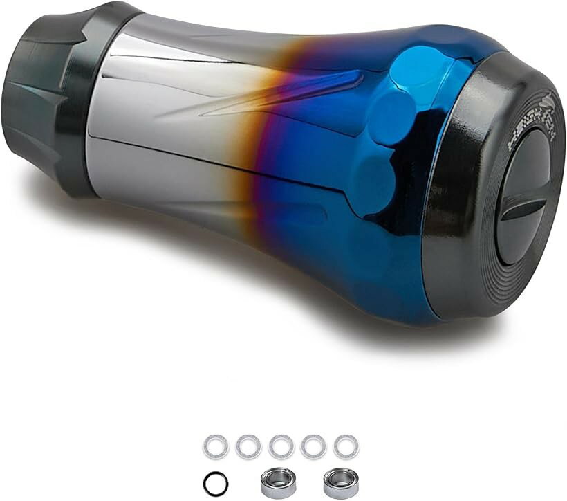 船钓用 - V2.0 20mm リール ハンドル ノブ 6.8g シマノ ダイワ 通用 Shimano Type Daiwa 航空アルミ製 Aurora Series - ダークグレー (V2.0 - ダークグレー(22STELLA, φ20mm)
