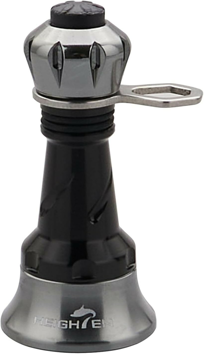 Spinning - リール スタンド 不可折り畳むシマノ SHIMANO ダイワ DAIWA スピニングリール 通用 夜光 フックキーパー ラインストッパー (ブラック＆ガンメタル, 38mm)