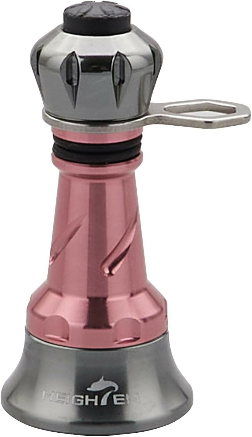 リール スタンド 不可折り畳むシマノ SHIMANO ダイワ DAIWA スピニングリール 通用 夜光 フックキーパー ラインストッパー (桜ピンク＆ガンメタル, 38mm)