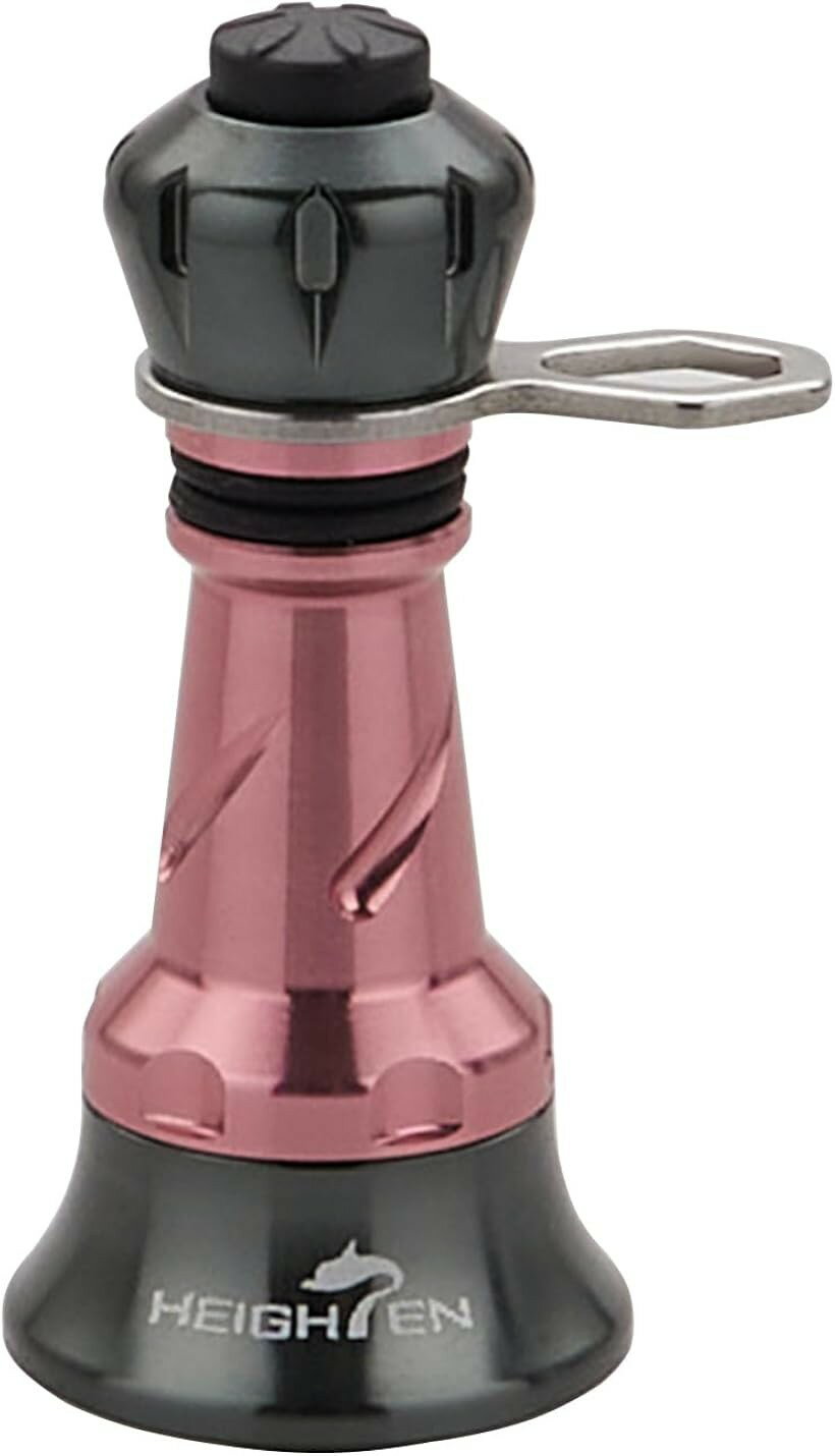 リール スタンド 不可折り畳むシマノ SHIMANO ダイワ DAIWA スピニングリール 通用 夜光 フックキーパー ラインストッパー (桜ピンク＆ダークグレー, 38mm)