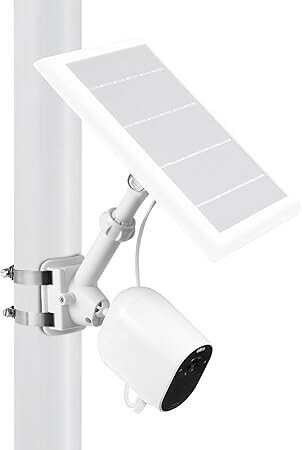 互換品 2-in-1 ユニバーサルポールマウント カメラ＆ソーラーパネル用 Wyze Blink Ring Arlo Eufyカメラ対応 ホワイト (ホワイト)