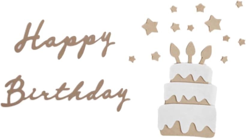 誕生日 バースデー Birthday バナー 装飾 飾り シンプル ナチュラル フェルト ケーキ a-b624 フェルト／マロン Happy Birhtday + Cake (ブラウン, フェルトバナー)