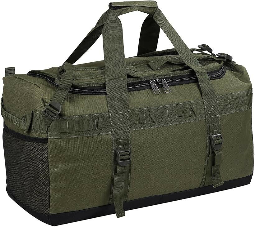 大型収納 トートバッグ キャンプバッグ 大型収納カバン ビッグバッグ アウトドアバッグ キャンプ道具収納 モスグリーン (モスグリーン)