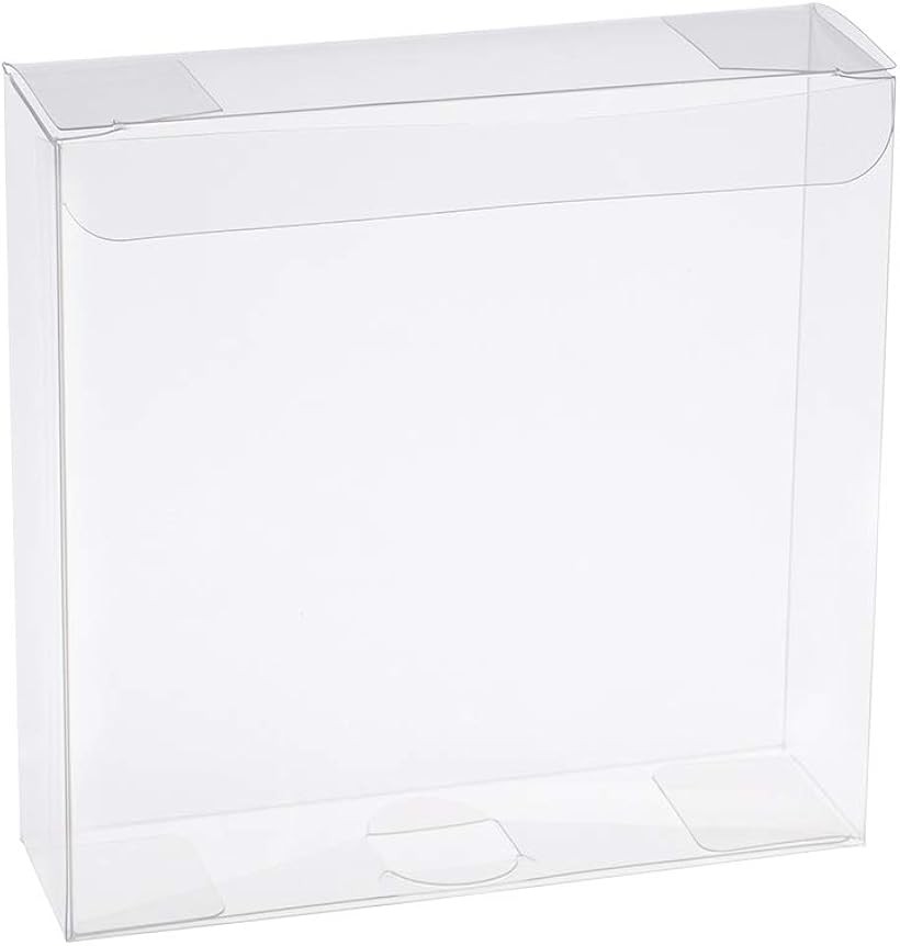 PVC透明プラスチックケース 折り畳みボックス (透明, 10x10x3cm 30個)