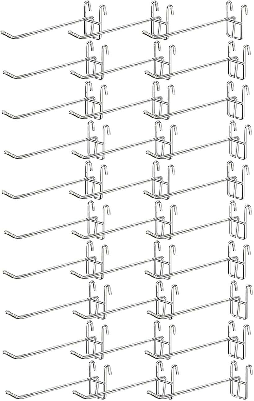 バリエーションコード : 2b29sqokuh商品コード2b4s8j6gtk商品名ネットフック ワイヤーネット メッシュパネル ハンガー フック 収納 展示 ディスプレイ 30本セットブランドHIRAISMカラーシルバーサイズ等200mm「たくさん使える30本セット」小物の整理や収納、商品のディスプレイにもお使い頂けるネットフックです。たくさん入った30本セットでお届けいたします。「取り付け簡単」メッシュパネルやスチールラックなどに引っ掛けるだけで、お好きな場所に設置することができます。調理器具の壁掛け、帽子やカバン等の小物掛け、ヘッドホンの収納等にもお役立て頂けます。「様々な用途に」キッチンや洗面所、浴室、お部屋等、ご自宅はもちろん、商品棚の陳列等、スーパーやコンビニ、ショップなどの現場でも大変重宝いただいております。「商品内容」ネットフック：30本　サイズ(約)：長さ20cm、縦6.5cm、横3.5cm、フック径3.4mm　耐荷重(約)：3kg / 個　材質：鉄「オリジナルパッケージ付」HIRAISMブランドより、オリジナルパッケージでお客様の元へお届けいたします。商標登録第6321678号※ 他ネットショップでも併売しているため、ご注文後に在庫切れとなる場合があります。予めご了承ください。※ 品薄または希少等の理由により、参考価格よりも高い価格で販売されている場合があります。ご注文の際には必ず販売価格をご確認ください。※ 沖縄県、離島または一部地域の場合、別途送料の負担をお願いする場合があります。予めご了承ください。※ お使いのモニタにより写真の色が実際の商品の色と異なる場合や、イメージに差異が生じることがあります。予めご了承ください。※ 商品の詳細（カラー・数量・サイズ 等）については、ページ内の商品説明をご確認のうえ、ご注文ください。※ モバイル版・スマホ版ページでは、お使いの端末によっては一部の情報が表示されないことがあります。すべての記載情報をご確認するには、PC版ページをご覧ください。