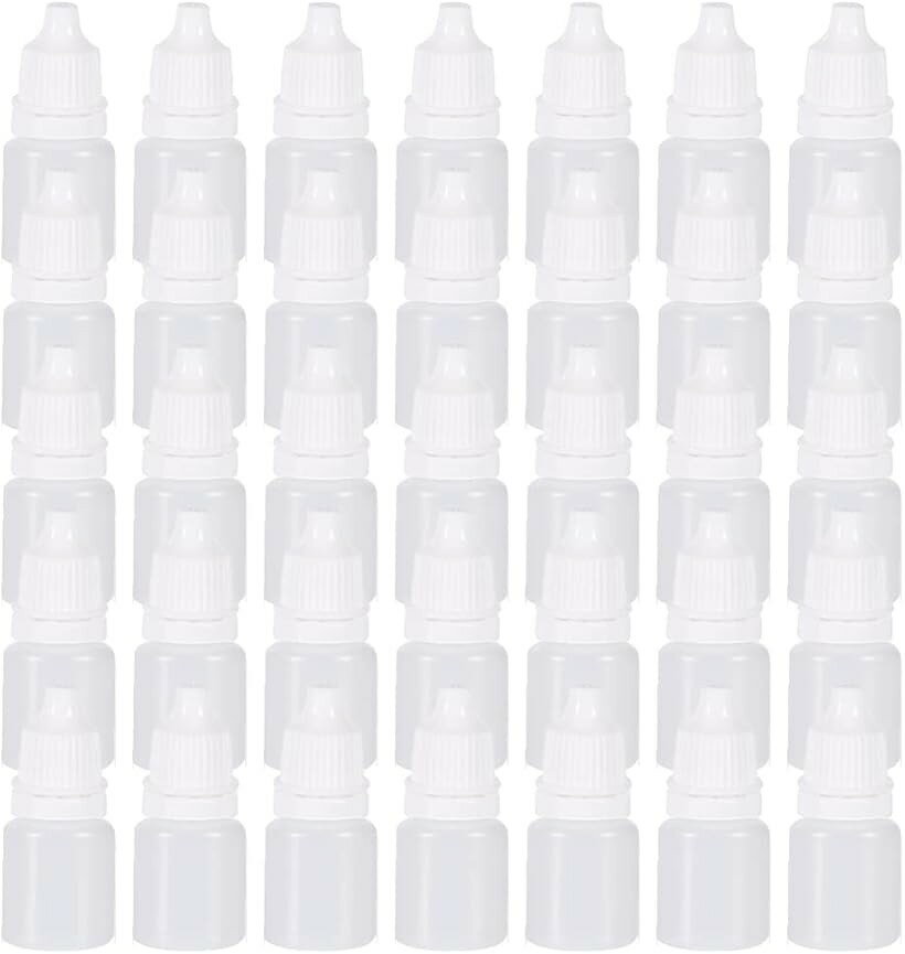 ドロッパーボトル 詰め替え 液体 小分け スポイト 点眼 容器 プラスチック 漏斗付き (クリア, 5ml 50個)