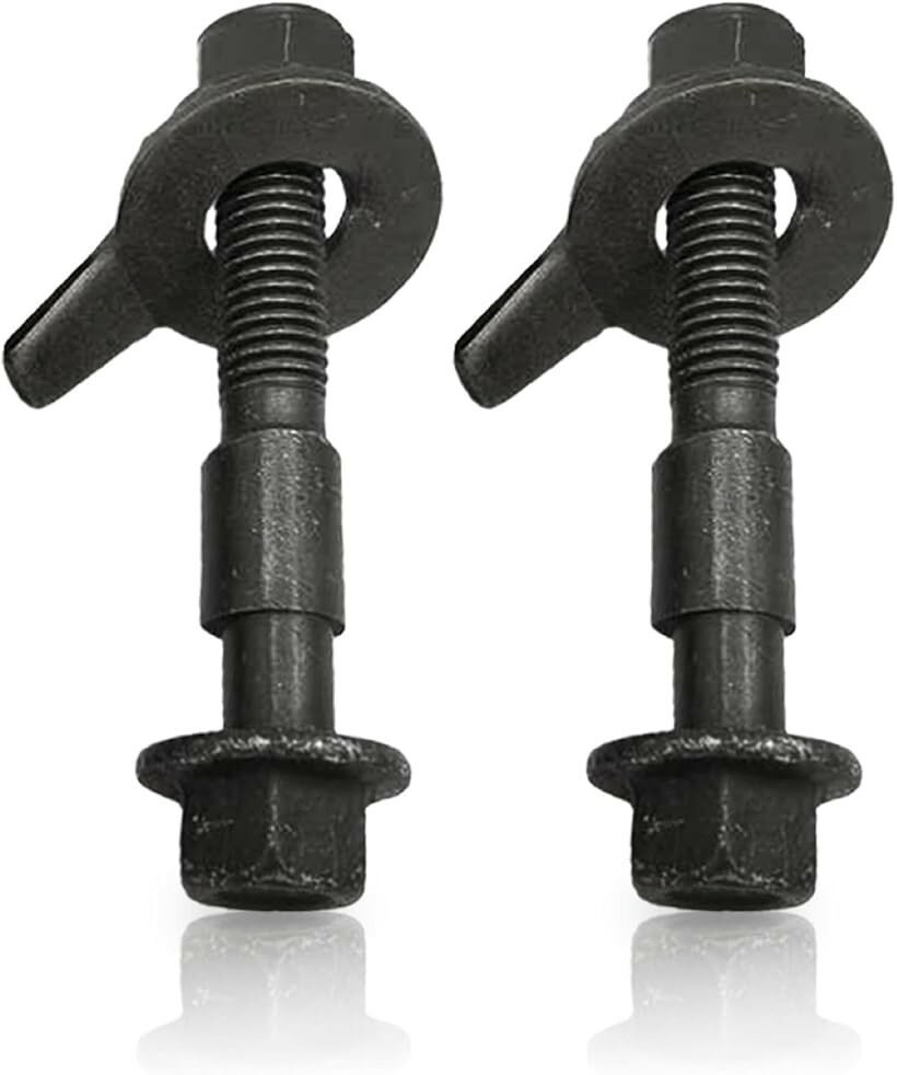 キャンバーボルト 調整 調整式 12mm M12 超硬 車 汎用 2本 セット (ダークグリーン)