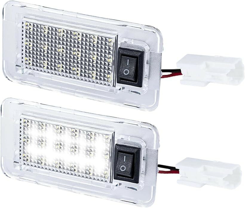 汎用 LED ラゲッジランプ トヨタ タイプB 2個 セット ルームランプ 車内灯 トランク ライト スイッチ付き 純正交換 パーツ (クリア)