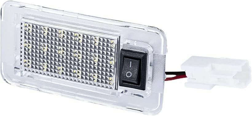互換品 汎用 LED ラゲッジランプ トヨタ タイプB 1個 ルームランプ 車内灯 トランク ライト スイッチ付き 純正交換 パーツ (クリア)