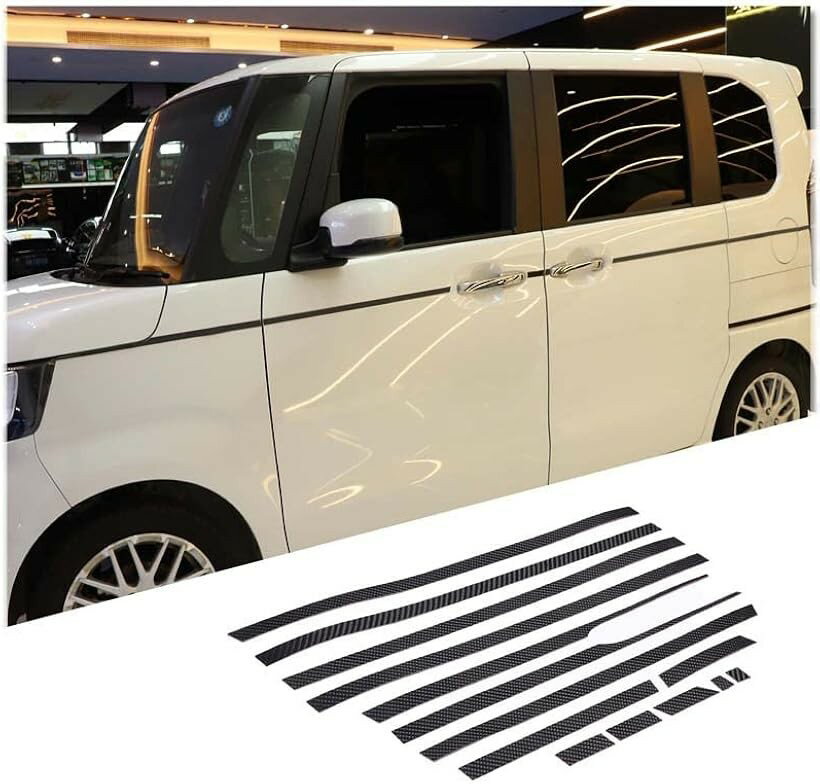 互換品ホンダ N-BOX 2017-2021 JF3 JF4 専用 ウエストラインステッカー 車 14点セット