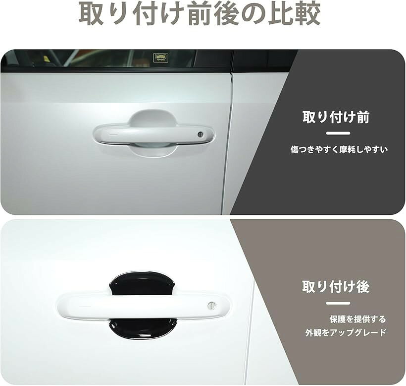互換品 トヨタ ランドクルーザー250 ランクル250 専用 ドアハンドル プロテクター ...