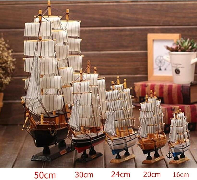 エムラインストアの帆船 模型 手作り 完成品 海賊船 インテリア 装飾 に .16cm (.16cm)｜アングル2