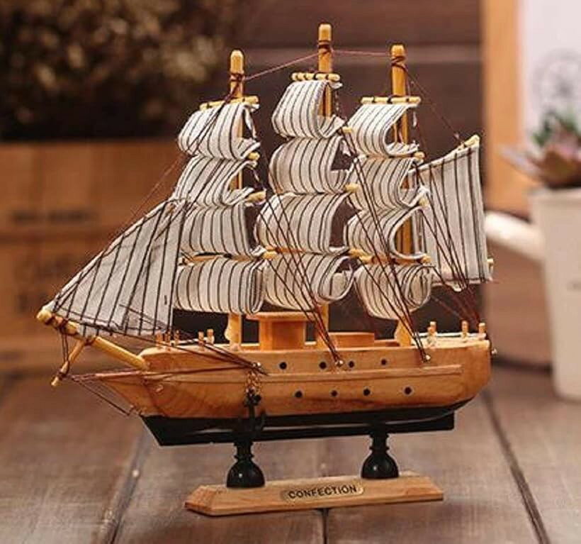 エムラインストアの帆船 模型 手作り 完成品 海賊船 インテリア 装飾 に .16cm (.16cm)｜アングル3