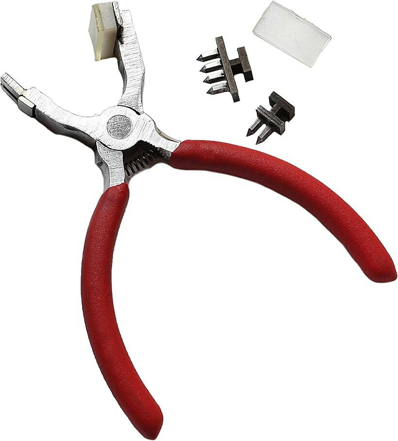 目打ち レザークラフト 穴あけ ツール 2歯 4歯 革 工具 静音 a594 菱目打ち (菱目打ち)