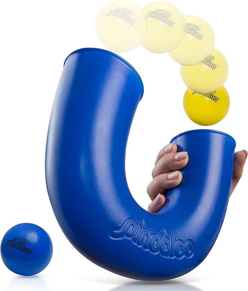 Skill Game Toy with 2 Balls- Gifts for Kids and Adults Indoor ＆ Outdoor Games Toys Boys Girls Teens Fun (ブルー, ワンサイズ)