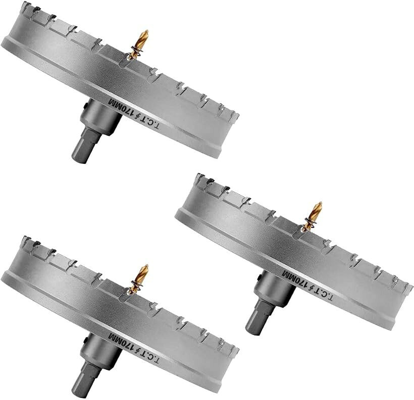バリエーションコード : 2b6kv0hd28商品コード2b6kvgi5ks商品名互換品現役電気工事士・大工推薦＆監修 超硬 ステンレス ホールソー 穴あけ 電動ドリル ホルソー ホールカッターブランドShopXJカラーゴールドサイズ等170mm「セット内容」同サイズ3個セット「用途」プロの方から日曜大工、DIY初心者まで広い用途におすすめです。優れた切れ味と耐摩耗性を持った超硬チップを使用。 バイメタルホルソー より強力なロングホールカッターです。「使用時の注意点」潤滑油をご利用ください。「使用用途」電動ドリル、ボール盤に使用可能。センタードリル・六角レンチ付き（センタードリルはシンニング加工によりポンチングが不要です。）「六角軸ではありません」インパクトドライバーの使用を検討の方は別途互換用のドリルチャックが必要です。「被削材」ステンレス板 (10mm以下)、金属、鋼板、鉄 板 用、アルミ 等 合金板、木材、外壁、（エアコン・換気扇の取付け等）、キッチン周り、アクリル、発泡スチロール、薄いモルタル、薄いコンクリート パネル ボード、人口大理石など ＊U字側溝等の二次製品にはお使いいただけません。＊錆防止のため油が付着しております。※ 他ネットショップでも併売しているため、ご注文後に在庫切れとなる場合があります。予めご了承ください。※ 品薄または希少等の理由により、参考価格よりも高い価格で販売されている場合があります。ご注文の際には必ず販売価格をご確認ください。※ 沖縄県、離島または一部地域の場合、別途送料の負担をお願いする場合があります。予めご了承ください。※ お使いのモニタにより写真の色が実際の商品の色と異なる場合や、イメージに差異が生じることがあります。予めご了承ください。※ 商品の詳細（カラー・数量・サイズ 等）については、ページ内の商品説明をご確認のうえ、ご注文ください。※ モバイル版・スマホ版ページでは、お使いの端末によっては一部の情報が表示されないことがあります。すべての記載情報をご確認するには、PC版ページをご覧ください。
