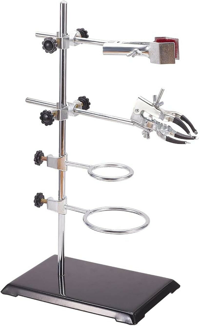 バリエーションコード : 2b4jw145sq商品コード2b6s9qhi4s商品名実験室スタンド ラボ ブラケット 物理実験 ビーカー チューブ クランプ サポートリング 作業台 研究 産業 工業 実験室用品 学校ブランドOLYCRAFTサイズ等長さ約40.3cm※ 他ネットショップでも併売しているため、ご注文後に在庫切れとなる場合があります。予めご了承ください。※ 品薄または希少等の理由により、参考価格よりも高い価格で販売されている場合があります。ご注文の際には必ず販売価格をご確認ください。※ 沖縄県、離島または一部地域の場合、別途送料の負担をお願いする場合があります。予めご了承ください。※ お使いのモニタにより写真の色が実際の商品の色と異なる場合や、イメージに差異が生じることがあります。予めご了承ください。※ 商品の詳細（カラー・数量・サイズ 等）については、ページ内の商品説明をご確認のうえ、ご注文ください。※ モバイル版・スマホ版ページでは、お使いの端末によっては一部の情報が表示されないことがあります。すべての記載情報をご確認するには、PC版ページをご覧ください。OLYCRAFT化学実験室スタンドセット--濾過、加熱実験で一般的に使用されるさまざまな器具を固定および支持するための鉄製スタンド。--主に物理学および化学実験に使用されます。たとえば、ろ過、加熱、滴定などです。持ち運びに便利で、研究や教育のタスクに適しています。