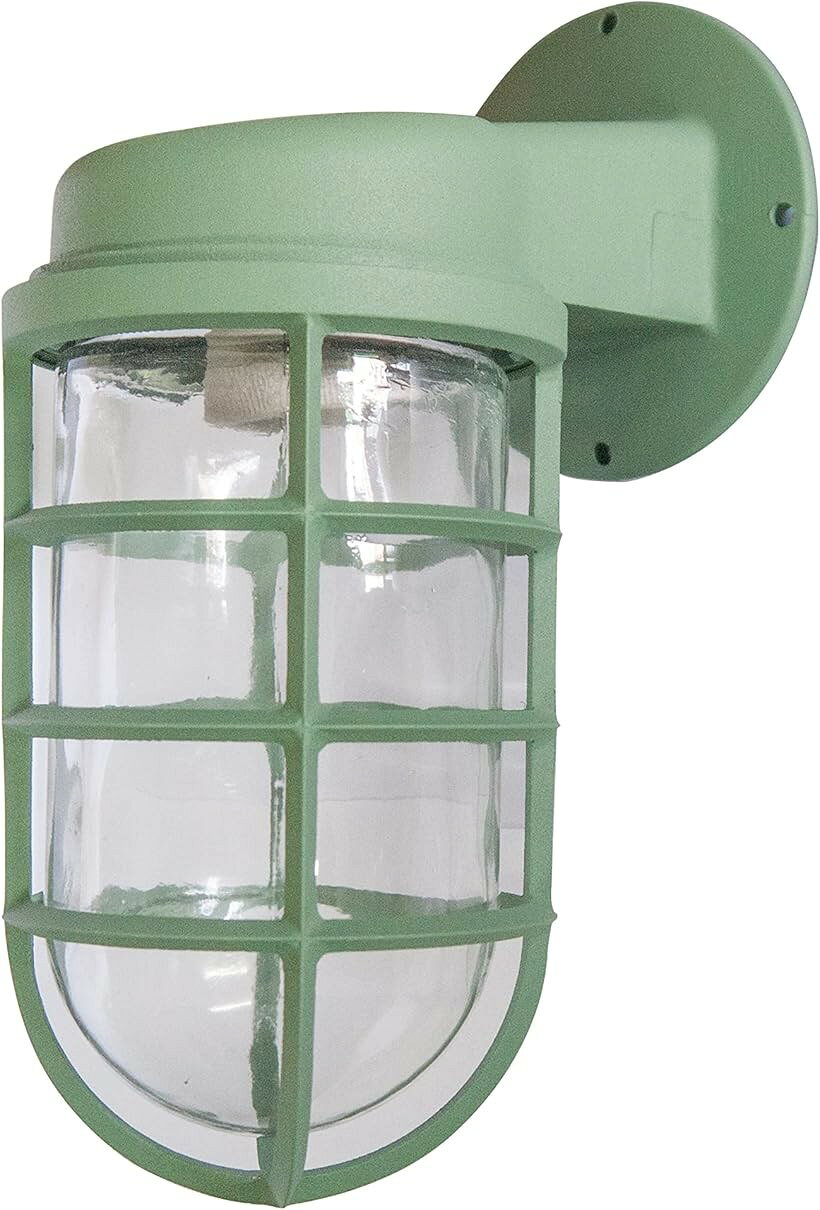 互換品KY LEE ブラケットライト マリン風ランプ 照明器具 船舶 電球なし 間接照明 玄関照明 店舗照明 壁付け照明 インテリア照明 防雨型 グリーン (WAL-0411)