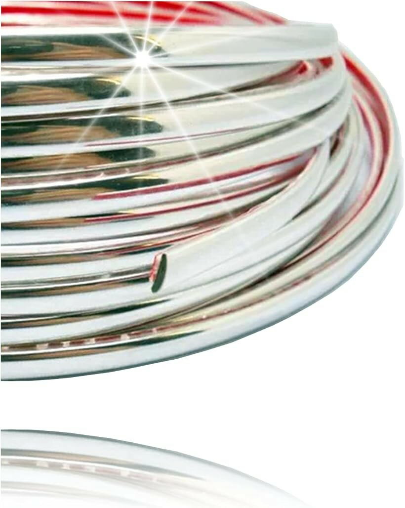 互換品 車用 アクセント メッキ モール サイドモール テープ ドレスアップ 15mm (15mm)