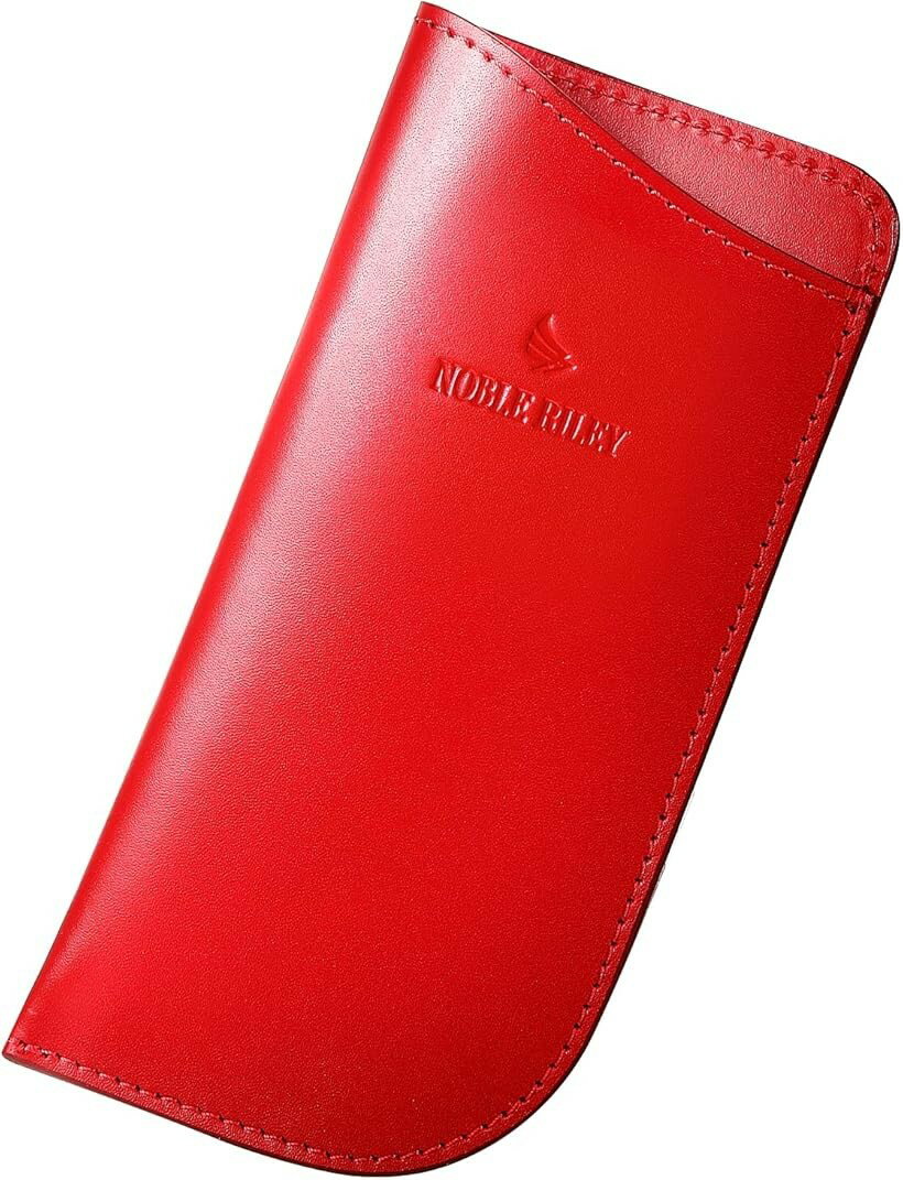 NOBLE RILEY メガネケース メンズ 薄型 縦型 片口 持ち運び 差し込み レザー 眼鏡 ...