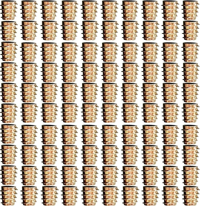インサートナット 埋め込み ねじ込み 木工 六角穴 DIY つばなし 100個 (M8)