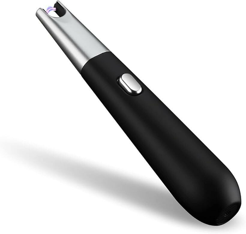 プラズマライター 電子ライター USB充電式 トーチ PEラインカッター ブラック (ブ...
