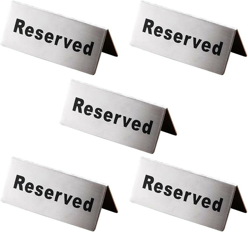 バリエーションコード : 2b42lk4ttq商品コード2b42lguhj4商品名案内 プレート 業務用 Reserved 卓上 予約 席 札 リザーブ ステンレス製 予約札5個セットブランドelrinカラー予約札5個セット・予約席プレート、5個セットです。・シルバーカラーに黒でわかりやすくReservedの文字が書いてあります。シンプルながら高級感ある見た目になっています。・レストランやホテル、パーティー会場、飲食店など幅広くご使用いただけます。・サイズ：約12x5cm、5個セット＊発注時に若干の仕様・見た目の色・サイズ等の変更はありますのでご容赦ください。※ 他ネットショップでも併売しているため、ご注文後に在庫切れとなる場合があります。予めご了承ください。※ 品薄または希少等の理由により、参考価格よりも高い価格で販売されている場合があります。ご注文の際には必ず販売価格をご確認ください。※ 沖縄県、離島または一部地域の場合、別途送料の負担をお願いする場合があります。予めご了承ください。※ お使いのモニタにより写真の色が実際の商品の色と異なる場合や、イメージに差異が生じることがあります。予めご了承ください。※ 商品の詳細（カラー・数量・サイズ 等）については、ページ内の商品説明をご確認のうえ、ご注文ください。※ モバイル版・スマホ版ページでは、お使いの端末によっては一部の情報が表示されないことがあります。すべての記載情報をご確認するには、PC版ページをご覧ください。色名:予約札5個セット予約席プレート、5個セットです。シルバーカラーに黒でわかりやすくReservedの文字が書いてあります。シンプルながら高級感ある見た目になっています。レストランやホテル、パーティー会場、飲食店など幅広くご使用いただけます。サイズ：約12x5cm、5個セット＊発注時に若干の仕様・見た目の色・サイズ等の変更はありますのでご容赦ください。
