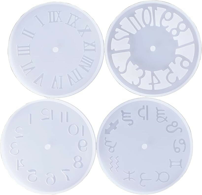 シリコンモールド 時計 時計形 ローマ 星座 数字 ローマ数字 UVレジン型 DIY 手作り 時計型/大 (時計型/大)