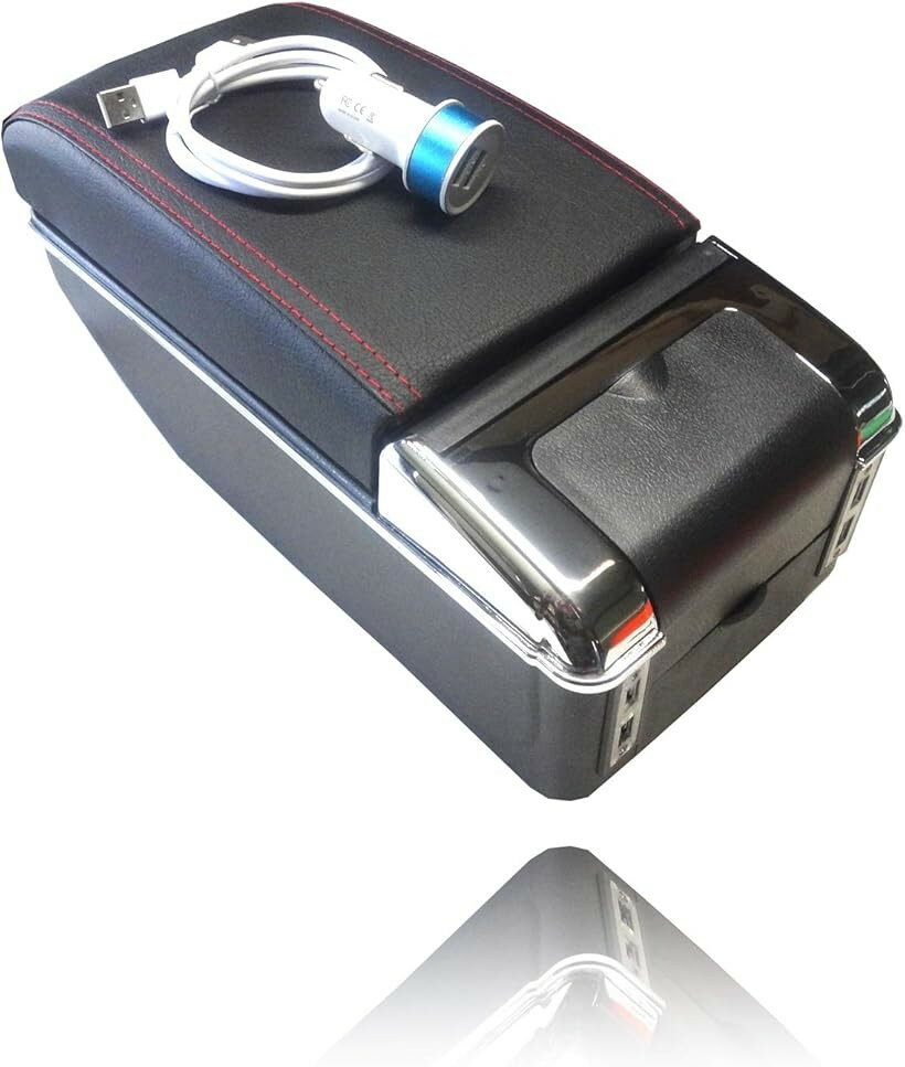 互換品 社外品 トヨタ アクア ビッツ アームレスト コンソールボックス USB 2段 (アクア USB 2段)