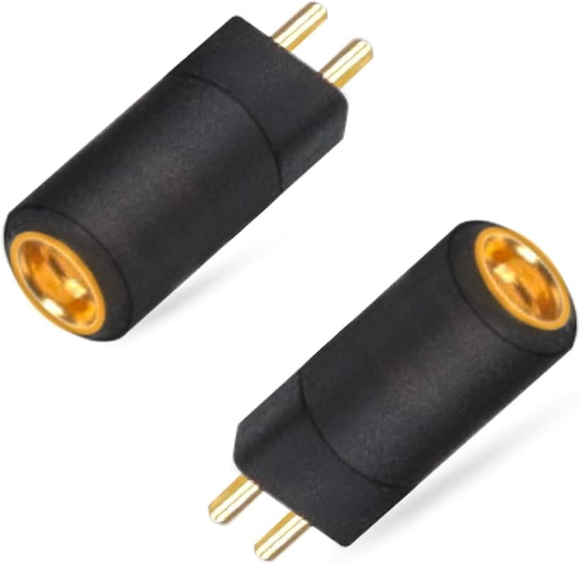G78MMCX 変換コネクター コネクターキット 2Pinコネクタ 0.78mm オス to MMCXコネクター メス 2個セット ブラック (ブラック, 0.78mm（オス）to MMCX（メス）)