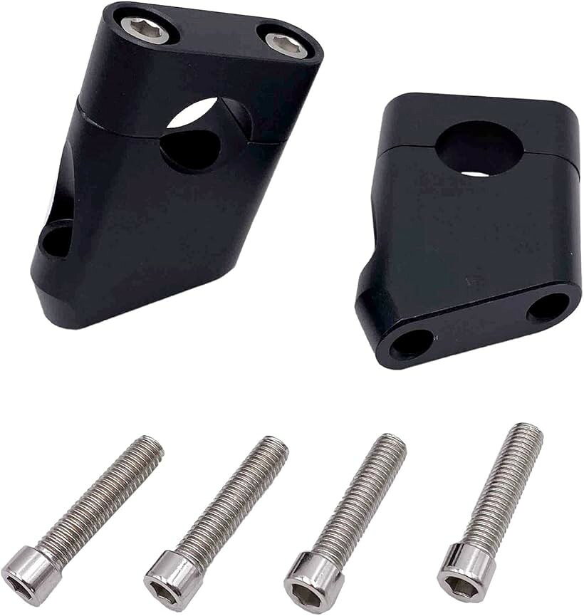 バリエーションコード : 2b4w8qh5lp商品コード2b4w8c9uoo商品名互換品 ハンドルアップ セットバックホルダー ハンドルブラケット ゼファー400 x ゼファー750 1100 バリオスII ブラックブランドルナリカラーブラック・「セット内容：アダプターx2 ボルトx4」 「適合車種：ゼファー400/x/ゼファー750/1100/RS/バリオス/II/GSX250FX」＊ブレーキホース・ケーブル類の交換が必要な場合があります。・自分の体格に合わせてバイクをカスタマイズ。長距離・長時間のツーリングの疲労を軽減、街乗りにも。・ハンドルが少し遠い……そんな時にオススメです。自分の体形に合わせて乗れるので運転姿勢が楽になります。数mm変わるだけで快適さはグッと変わります。・バイクに長時間乗ると肩・腰・腕などに痛みが出てしまう……このような悩みを解決する方法の1つとして、ライディングポジションの見直しがございます。ハンドルの位置を変えることで運転をより快適に。・「取付ピッチ：約34mm M8ボルト穴」「ハンドルアップ：45mm / セットバック ：15mm」素材：アルミ※ 他ネットショップでも併売しているため、ご注文後に在庫切れとなる場合があります。予めご了承ください。※ 品薄または希少等の理由により、参考価格よりも高い価格で販売されている場合があります。ご注文の際には必ず販売価格をご確認ください。※ 沖縄県、離島または一部地域の場合、別途送料の負担をお願いする場合があります。予めご了承ください。※ お使いのモニタにより写真の色が実際の商品の色と異なる場合や、イメージに差異が生じることがあります。予めご了承ください。※ 商品の詳細（カラー・数量・サイズ 等）については、ページ内の商品説明をご確認のうえ、ご注文ください。※ モバイル版・スマホ版ページでは、お使いの端末によっては一部の情報が表示されないことがあります。すべての記載情報をご確認するには、PC版ページをご覧ください。