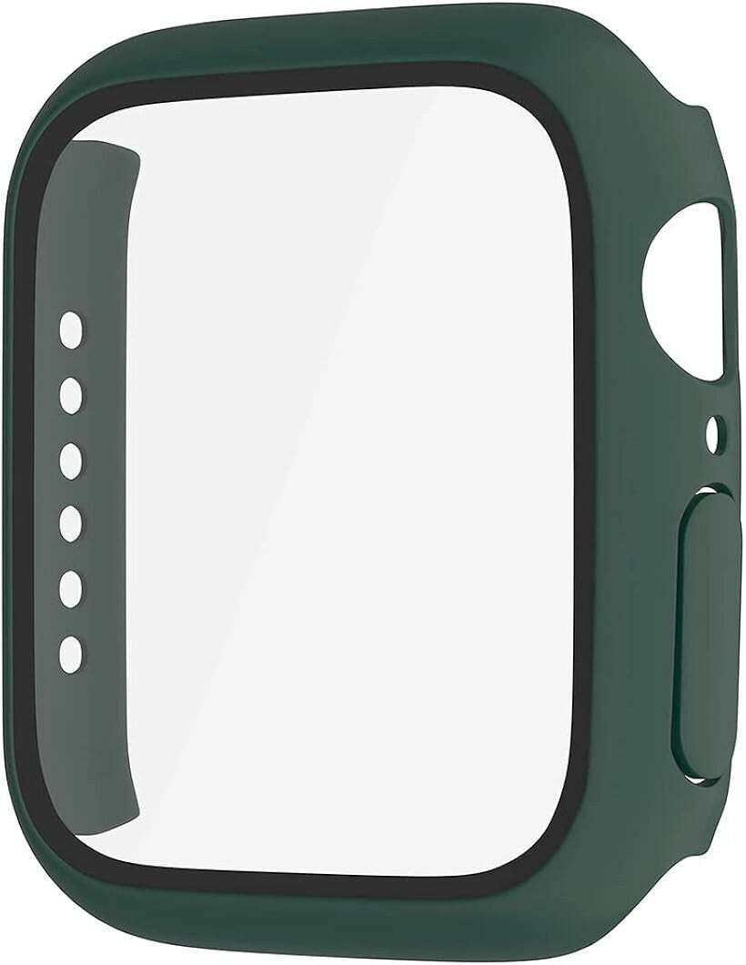 アップルウォッチ カバー Apple watch ケース 保護ケース 保護カバー (モスグリーン, 45mm)