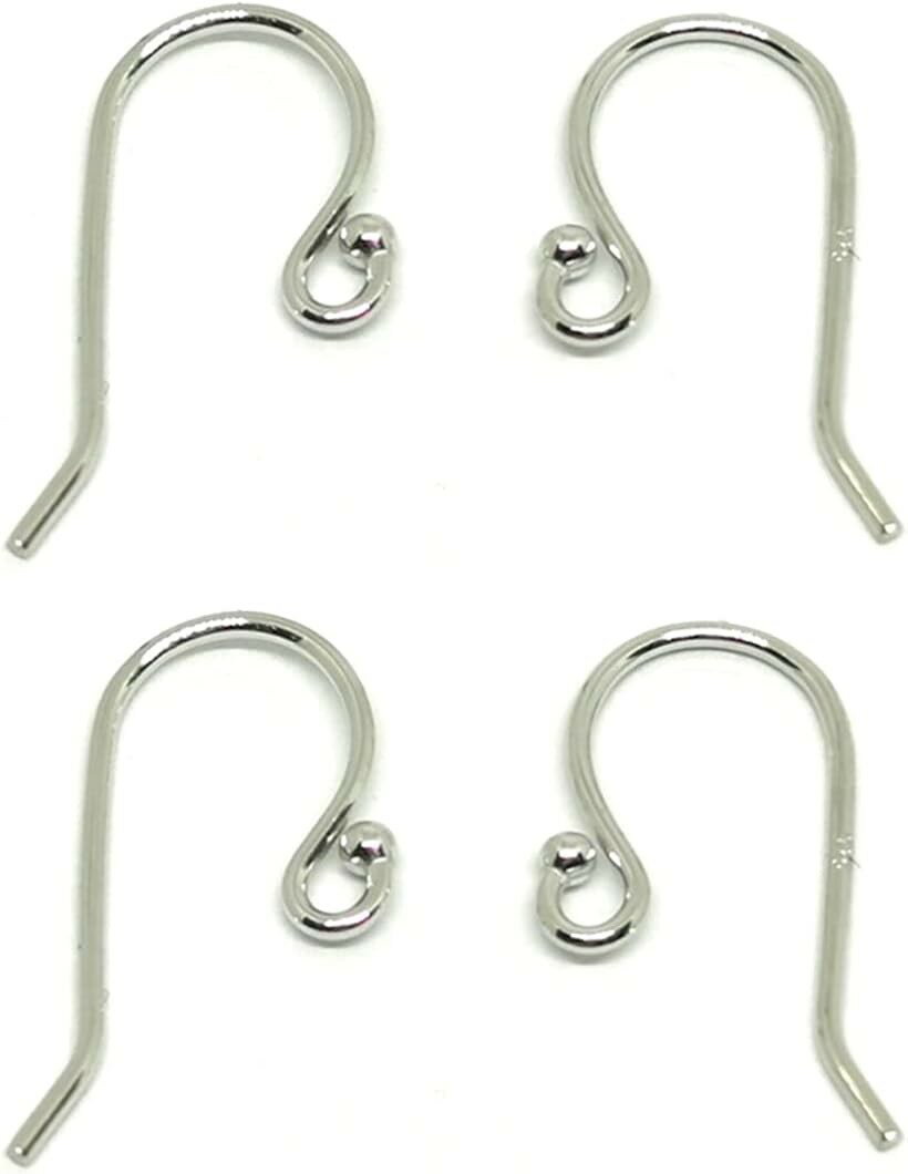 日本製 ピアス フック 職人 パーツ 2ペア― ハンドメイド アクセサリー 国産パーツ (SV925 線形 0.7mm, S)