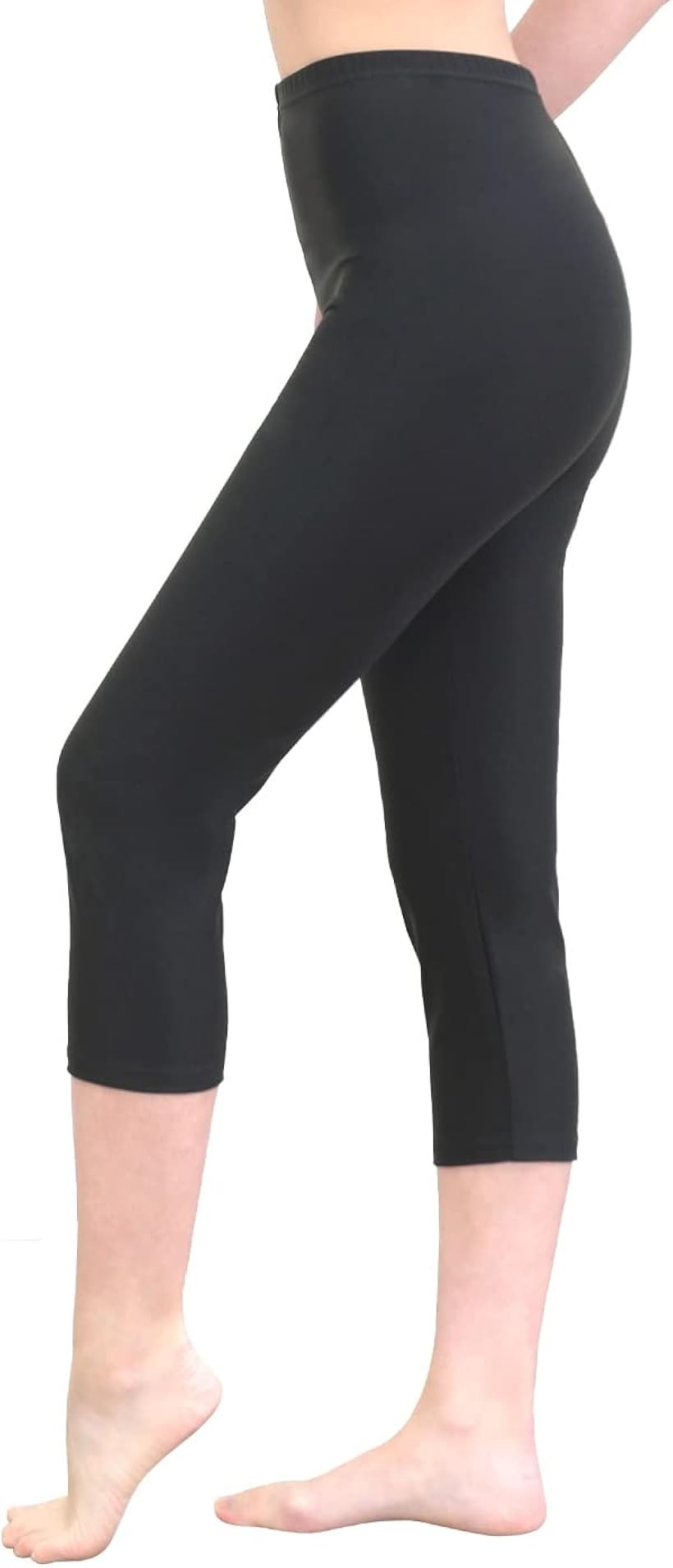 Smile LaLa レディース 女性 パンツ レギンス スパッツ 2Way (ブラック7分丈, L-XL)