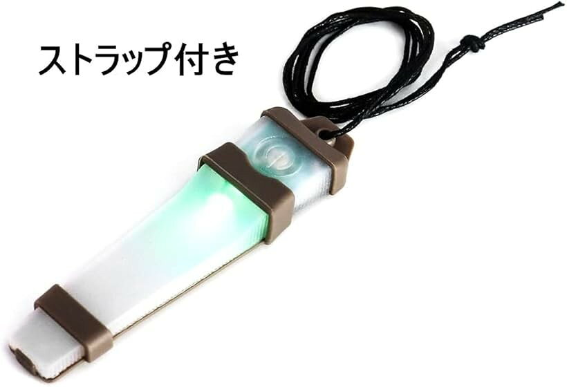 エムラインストアのE-LITE ヘルメットライト シグナルライト マーカー ストロボライト フラッシュライト (カーキ（本体）・レッド（ライト）)｜アングル2