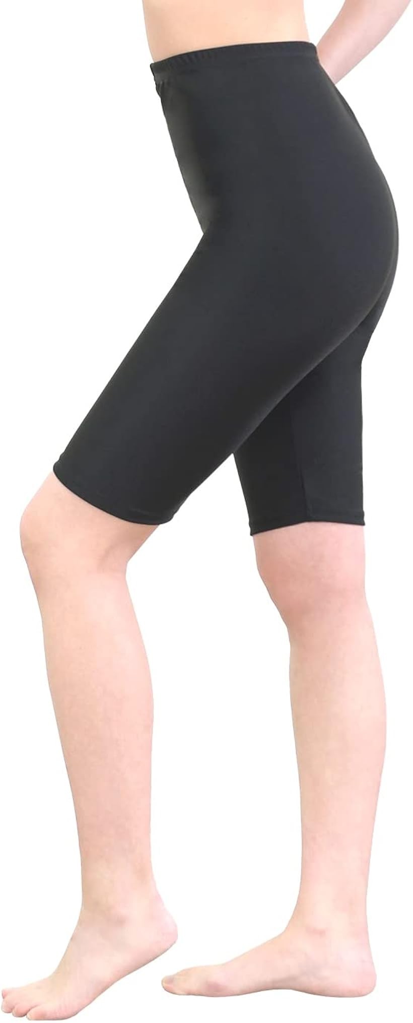 Smile LaLa レディース 女性 パンツ レギンス スパッツ 2Way (ブラック5分丈, L-XL)