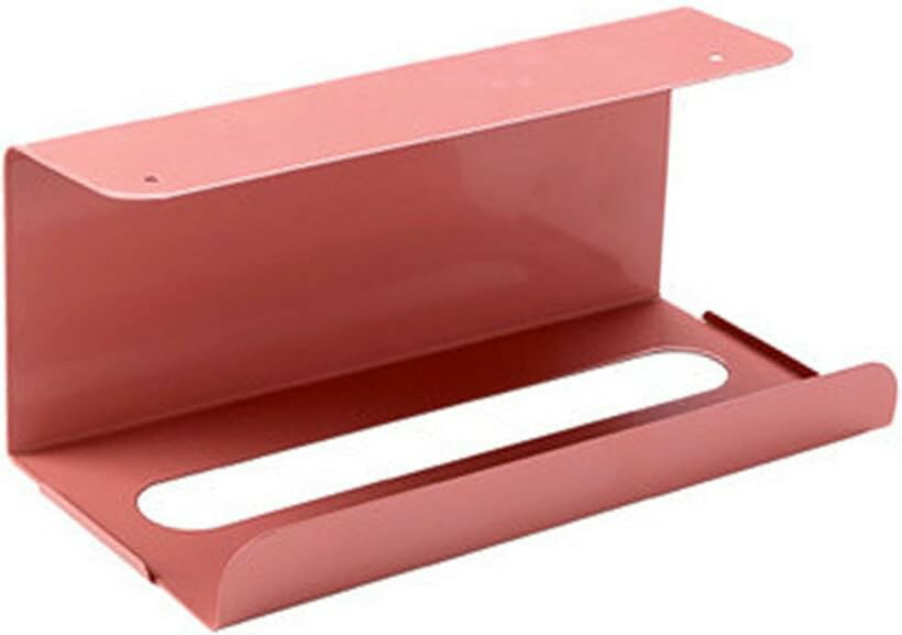 Paper Holders - ペーパータオルホルダー 吊り下げ 小判 キッチンペーパー 台所 収納 壁掛け 選べるカラー ピンク (ピンク)