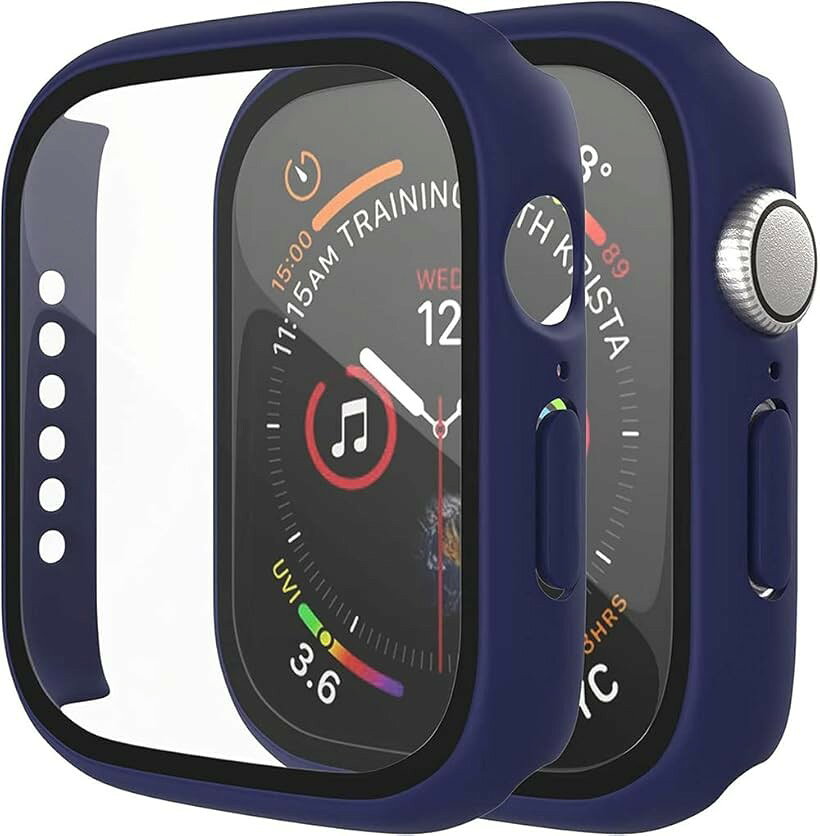 アップルウォッチ カバー Apple watch ケース 保護ケース 保護カバー (ネイビー, 42mm)