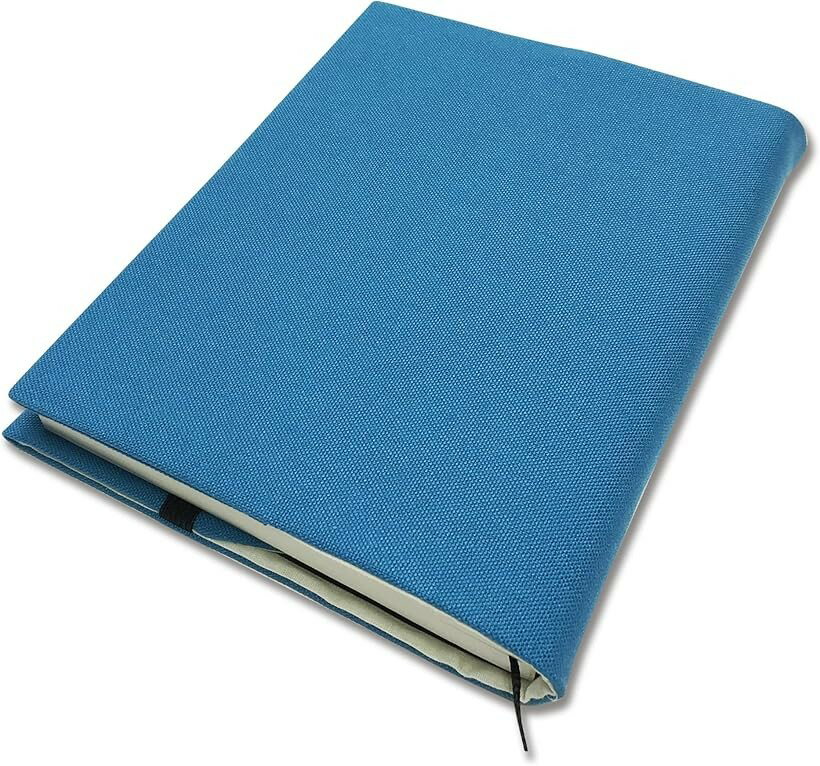 和デザイン ブックカバー 本カバー 読書 日本製 しおり付き 帆布生地 スモーキー・アクア B6 四六判 単行本