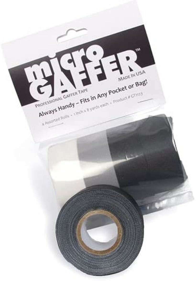 microGAFFER マイクロガッファー 4本セット 24mm幅x7m巻 ガッファーテープ モノクローム3色 (モノクローム3色)