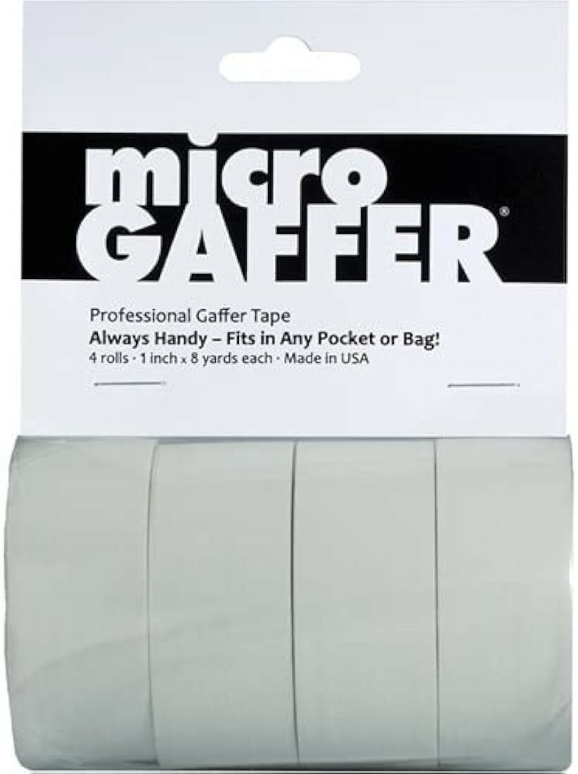 microGAFFER マイクロガッファー 4本セット 24mm幅x7m巻 ガッファーテープ ホワイト (ホワイト)