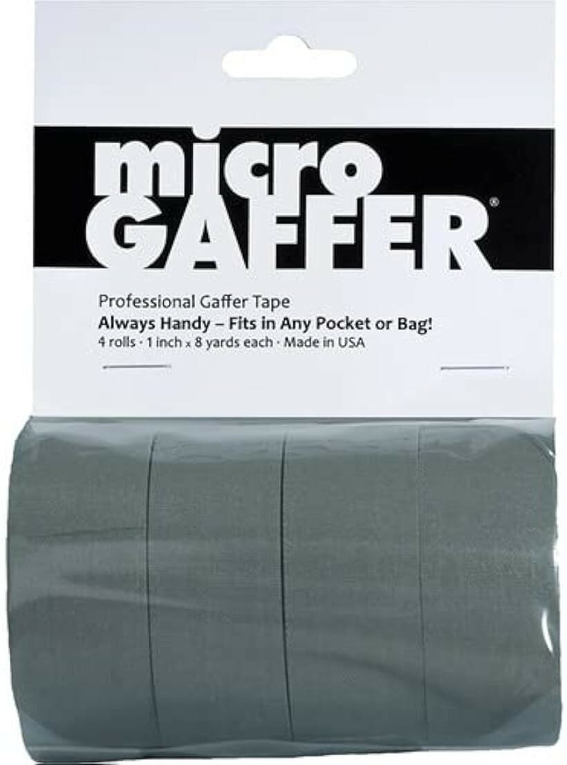 microGAFFER マイクロガッファー 4本セット 24mm幅x7m巻 ガッファーテープ グレー (グレー)