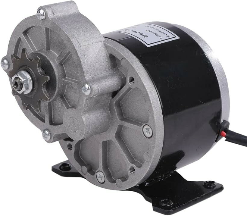 油压计 - 互換品 ギヤ 減速 モーター 24V 250W 自転車 電動 バイク KRB255 シルバー (シルバー)