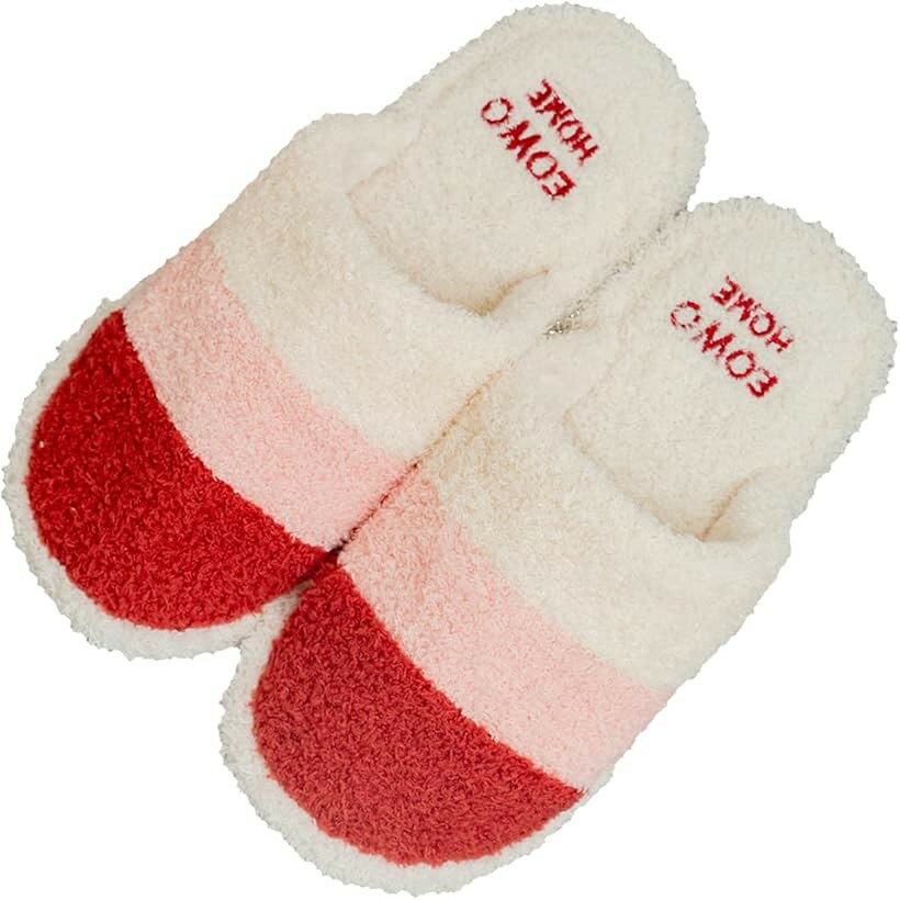 37．2℃ Binetsu 春冷え あったかい スリッパ 室内 洗える レディース メンズ ルームシューズ おしゃれ かわいい (レッドピンク)